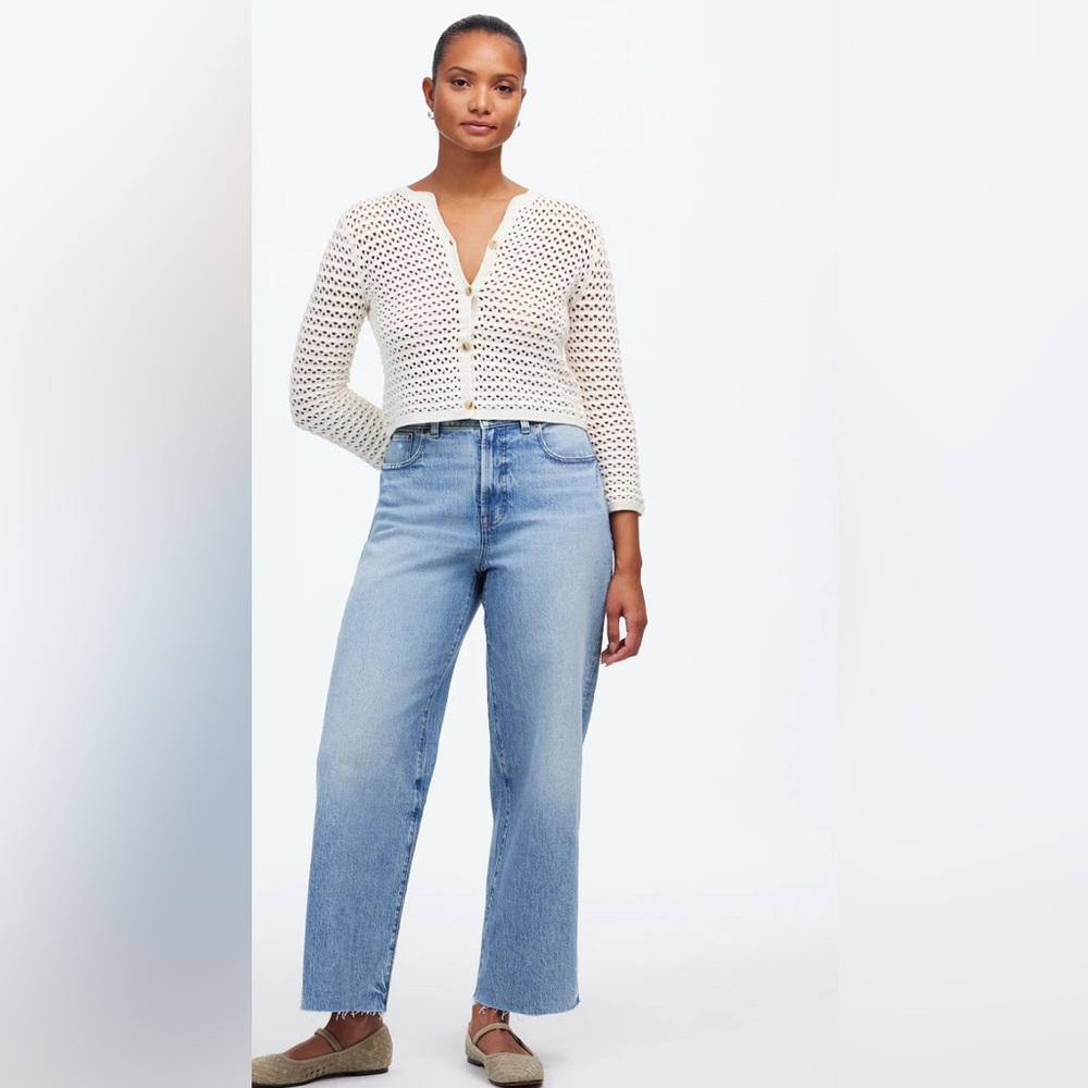 Madewell Curvy Perfect Vintage Wide Leg Crop Jean SZ 29 Halstead Wash